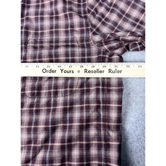 Marmot Flannel Shirt Mens Medium Brown Button Down Outdoor Long Sleeve Core - Picture 7 of 16